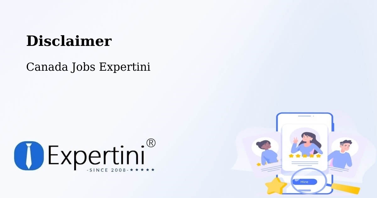 Disclaimer – La Sarre - Canada Jobs Expertini